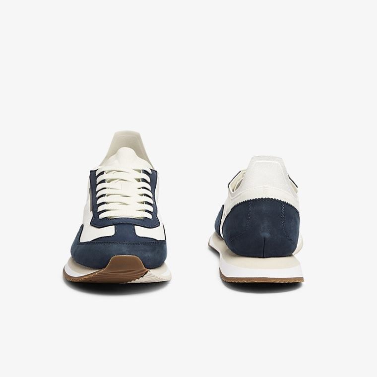 Lacoste Match Break Textilní Sneakers Bílé Tmavě Blankyt | xOp3oxjL