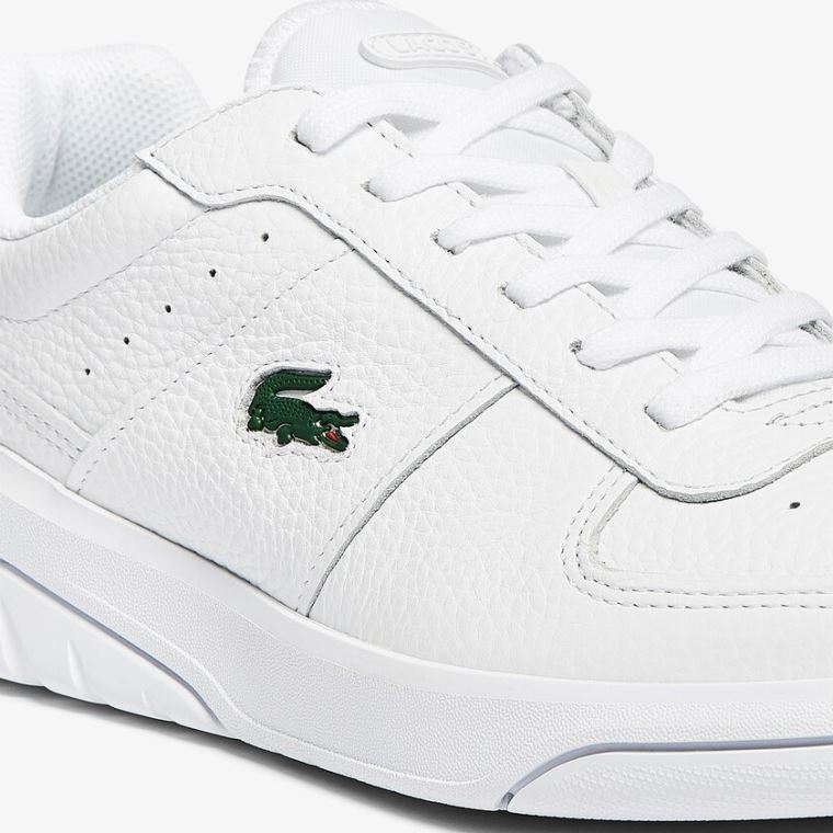 Lacoste Men’s Game Advance Tumbled Læder Sneakers Bílé | mfsSoNqV