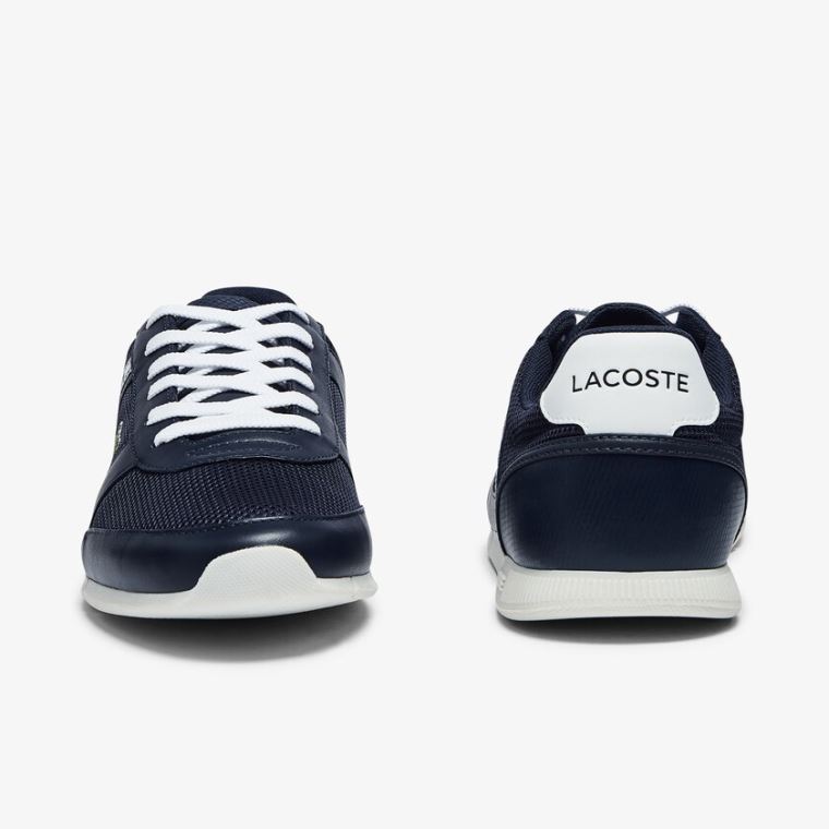 Lacoste Menerva Sportovní Textilní and Læder Sneakers Tmavě Blankyt Bílé | jxMvTa0W