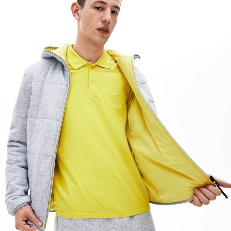 Lacoste Motion Reversible Jacket Šedé Žluté | toHs0aXR