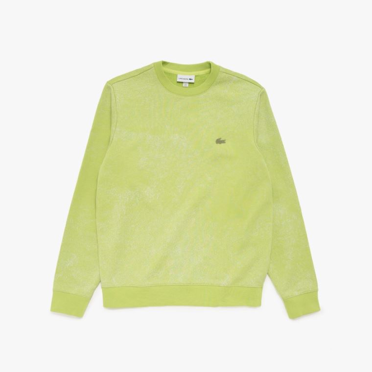 Lacoste Motion Textured Crew Neck Sweatshirt Žluté | x4nCNb1z