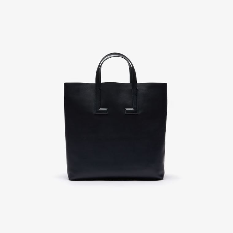 Lacoste Módní Show Two-Tone Læder Double Tote Tmavě Zelene | 9R0KCndM