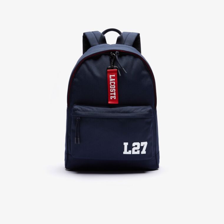 Lacoste Neocroc L27 Lettered Platene Backpack Tmavě Blankyt Červené | sJhFhm1r