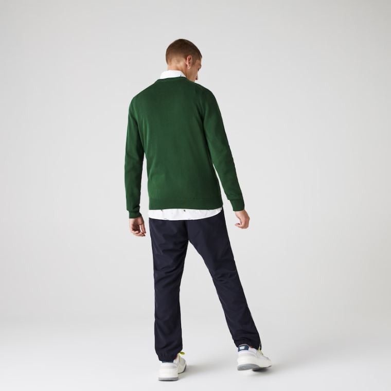 Lacoste Organic Bavlněné Crew Neck Svetrové Zelene | o7i5uttj