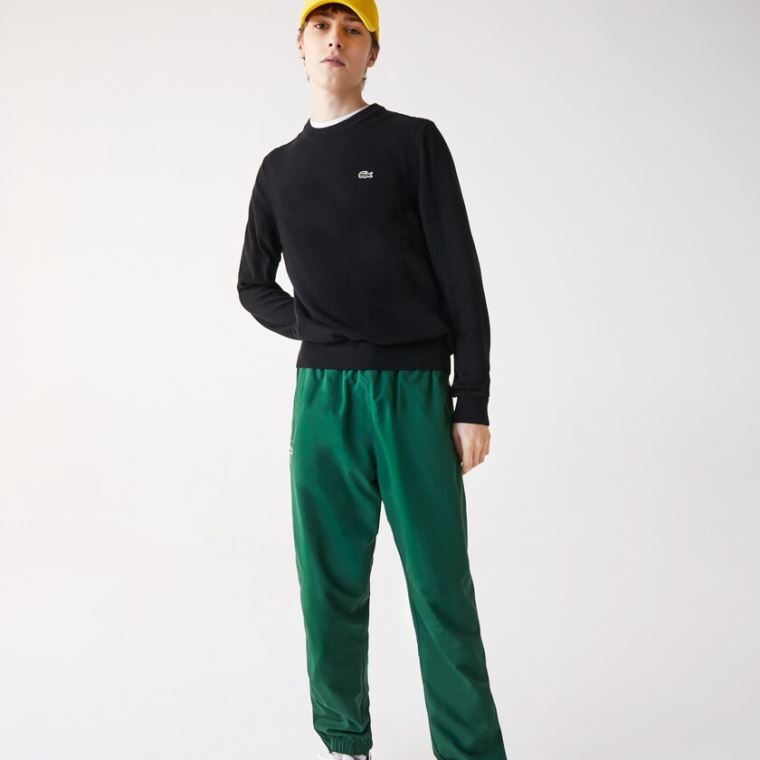 Lacoste Organic Bavlněné Crew Neck Svetrové Černé | pW8VM0Sp