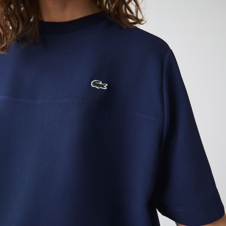 Lacoste Paneled Crewneck T-shirt Blankyt | 0mZp9yzP