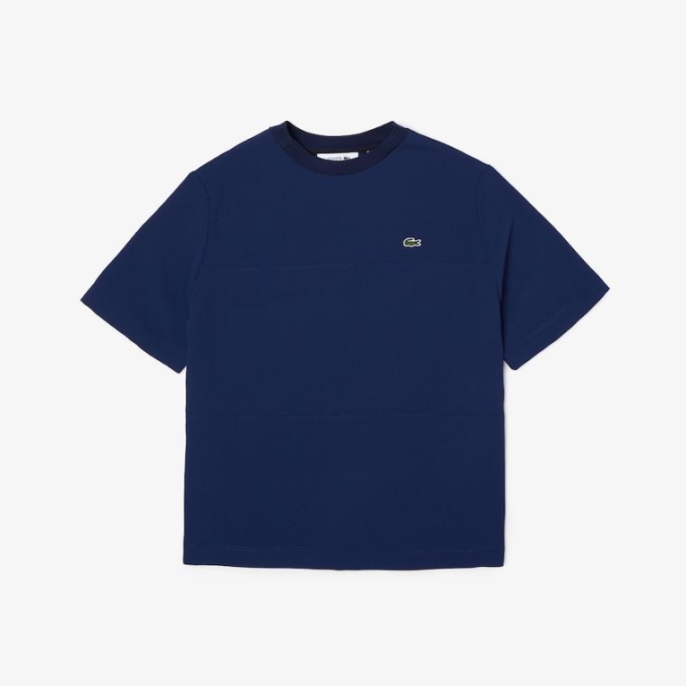 Lacoste Paneled Crewneck T-shirt Blankyt | 0mZp9yzP