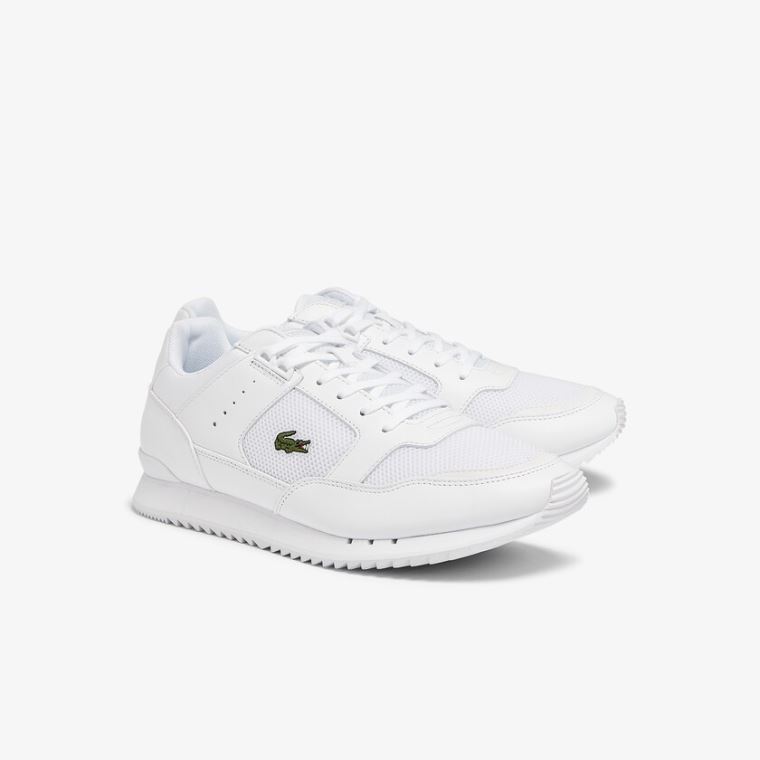 Lacoste Partner Piste Textilní Sneakers Bílé | 55AkSiQo