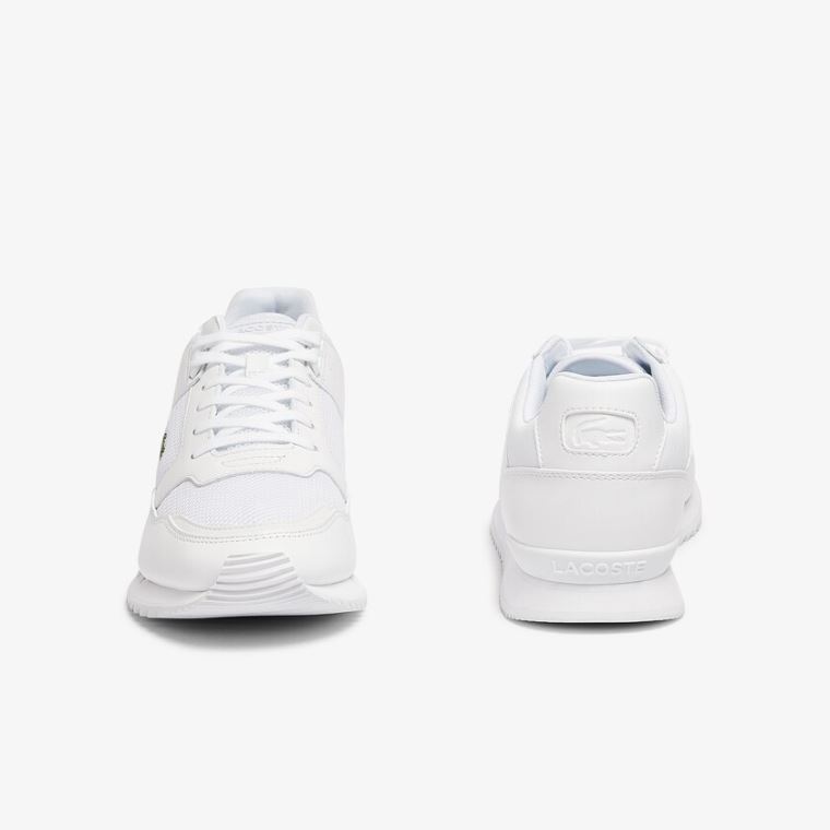 Lacoste Partner Piste Textilní Sneakers Bílé | 55AkSiQo