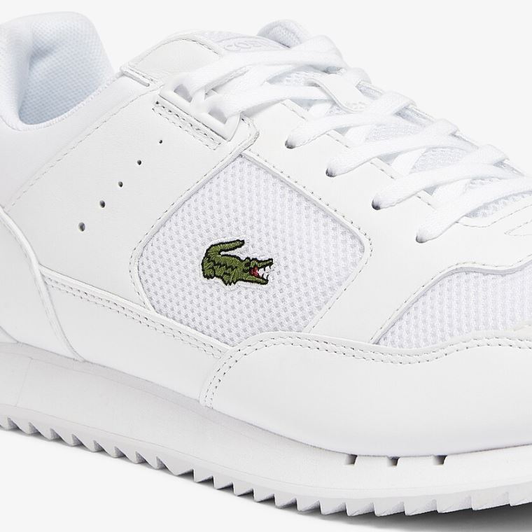 Lacoste Partner Piste Textilní Sneakers Bílé | 55AkSiQo