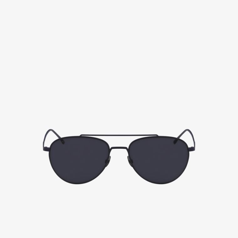 Lacoste Pilot Shape Metal Ultra-Thin Sunglasses Blankyt | BG4nz32R