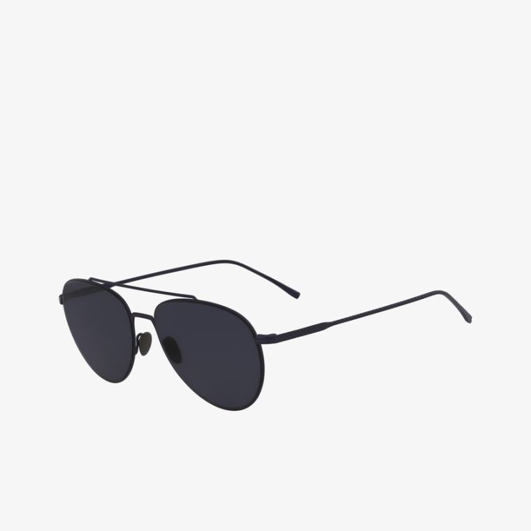 Lacoste Pilot Shape Metal Ultra-Thin Sunglasses Blankyt | BG4nz32R