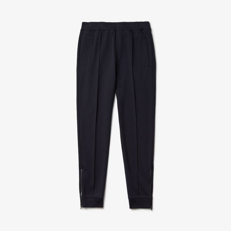 Lacoste Pleated Bavlněné-Silk Track Pants Tmavě Blankyt Blankyt Hnědožlutý Zelene | gLpTVnhL