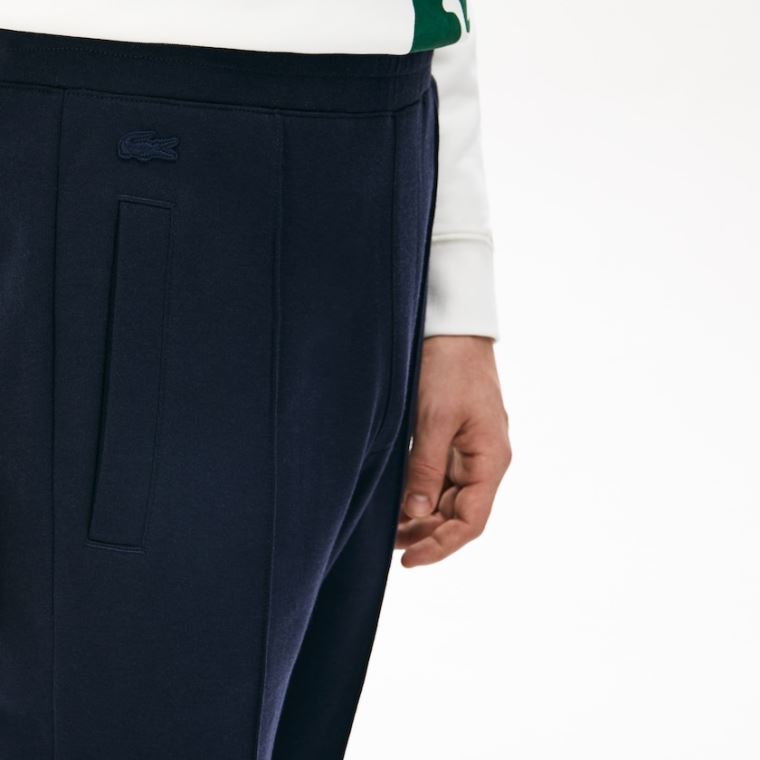 Lacoste Pleated Bavlněné-Silk Track Pants Tmavě Blankyt Blankyt Hnědožlutý Zelene | gLpTVnhL