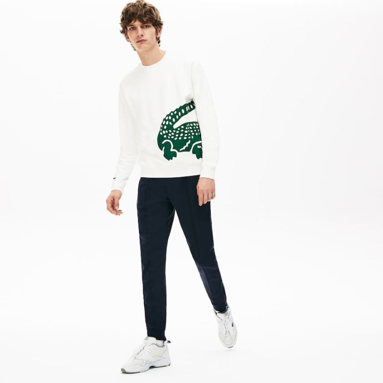 Lacoste Pleated Bavlněné-Silk Track Pants Tmavě Blankyt Blankyt Hnědožlutý Zelene | gLpTVnhL