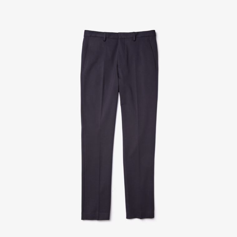 Lacoste Pleated Stretch Chino Pants Tmavě Blankyt Blankyt | VjCAkybH