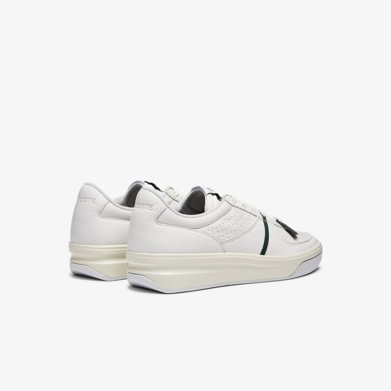 Lacoste Quantace Læder Sneakers Bílé Béžový | ECYT4666