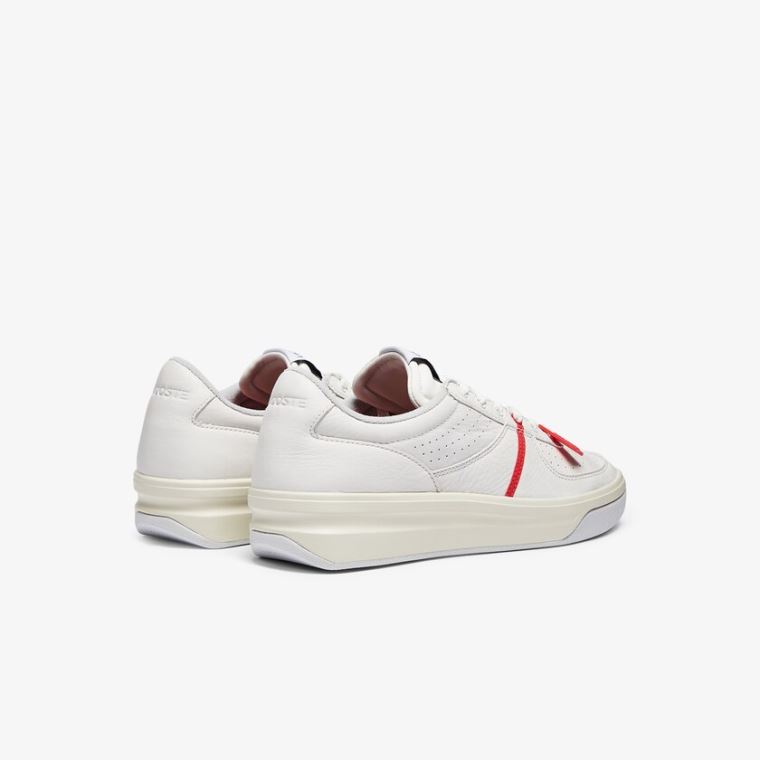 Lacoste Quantace Læder Sneakers Červené Bílé | SKTZLOUi