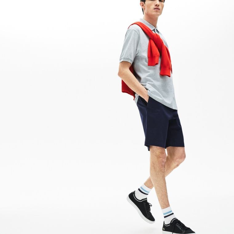 Lacoste Regular Fit Bavlněné Gabardine Bermuda Shorts Tmavě Blankyt Blankyt | wzPUsWcG