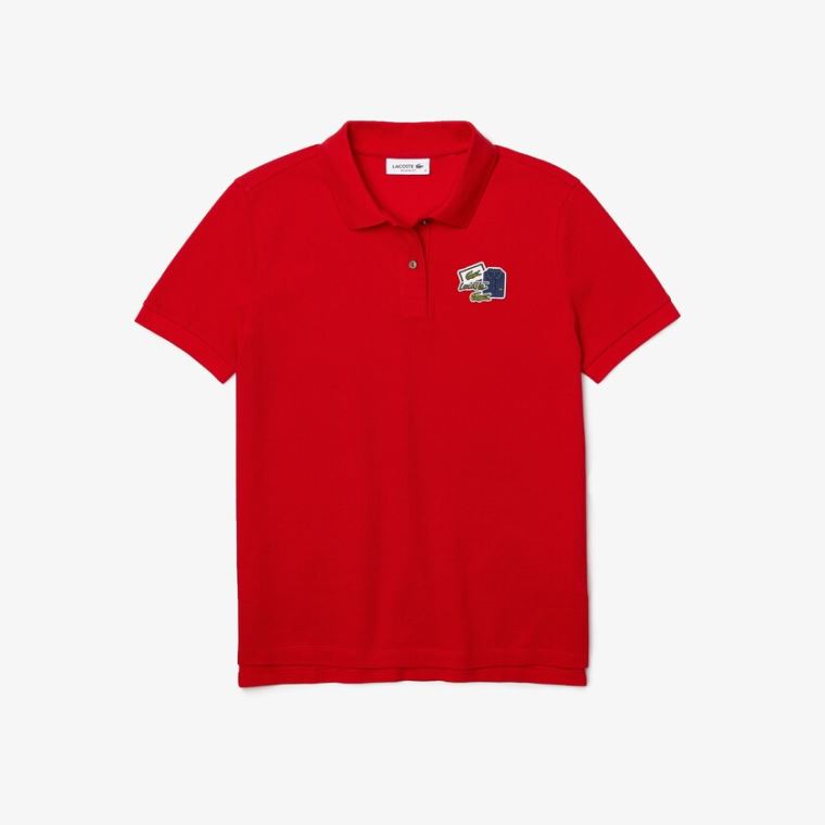 Lacoste Regular Fit Bavlněné Piqué Polo Shirt Červené | G4qC2A2Q