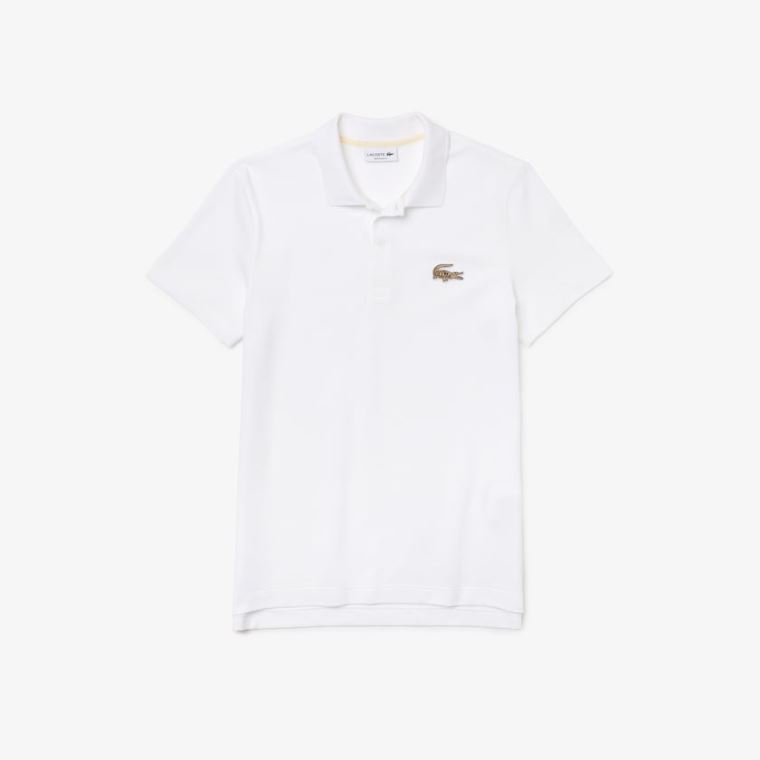 Lacoste Regular Fit Bavlněné Piqué Polo Bílé | SyIkXpc6