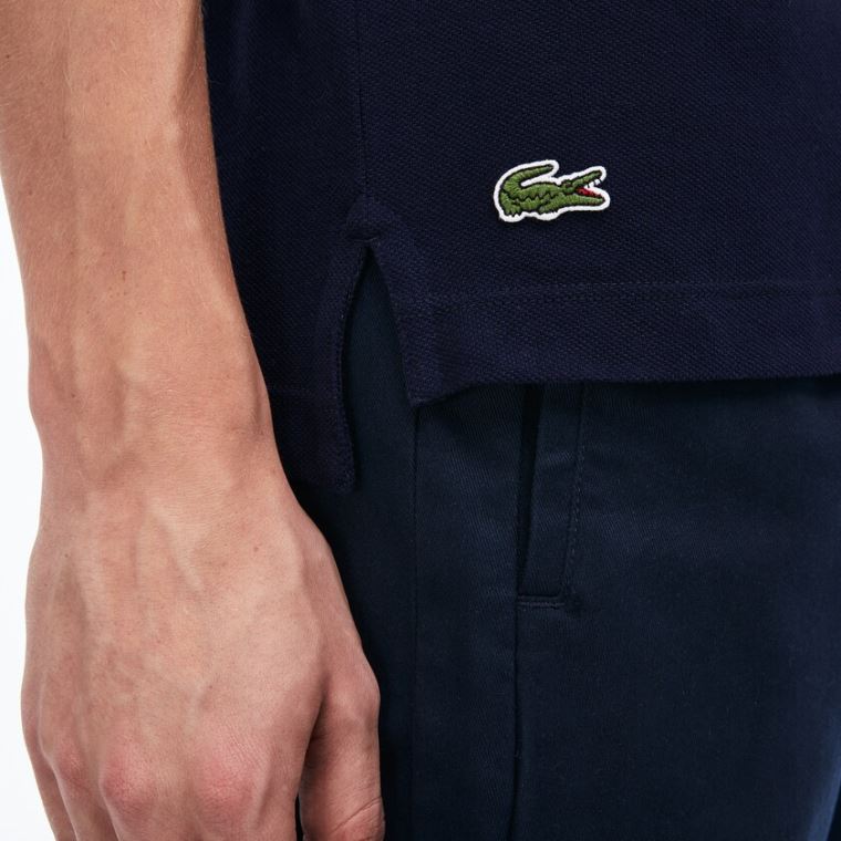 Lacoste Regular Fit LCST Lettering Petit Piqué Polo Tmavě Blankyt Blankyt | 3R5Pp9hs