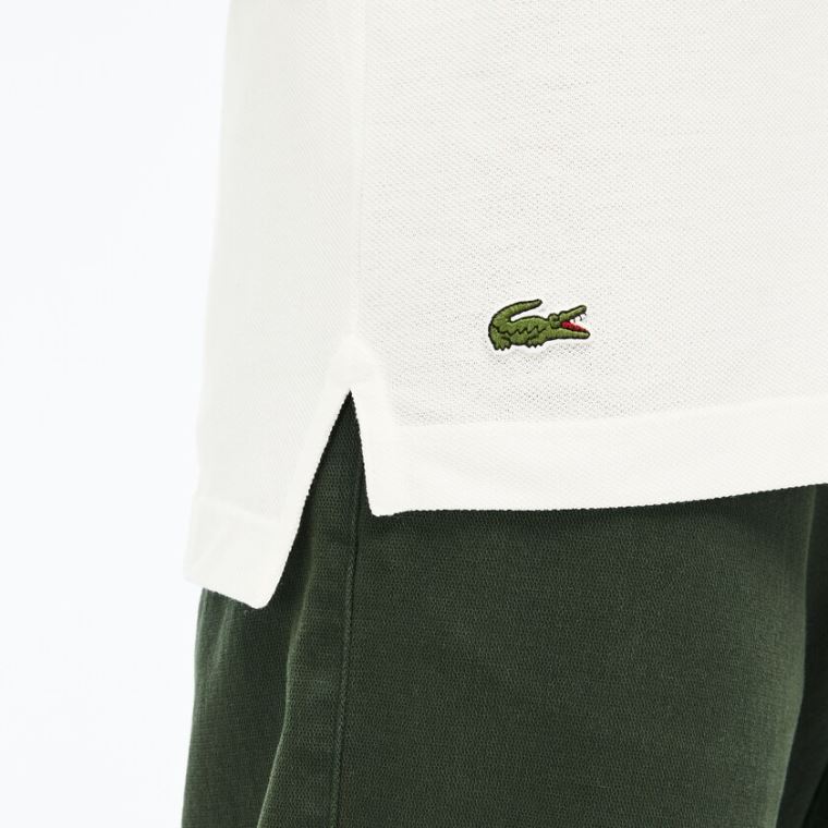 Lacoste Regular Fit LCST Lettering Petit Piqué Polo Bílé | 8dyZDgV0