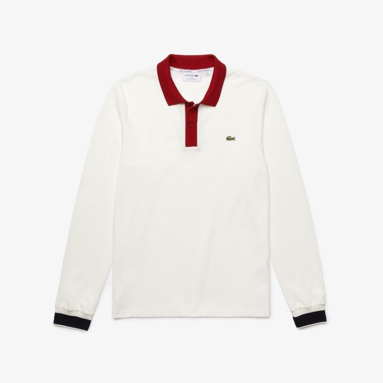 Lacoste Regular Fit Made in France Polo Shirt Bílé Tmavě Červené Tmavě Blankyt Blankyt | cLErzLKn