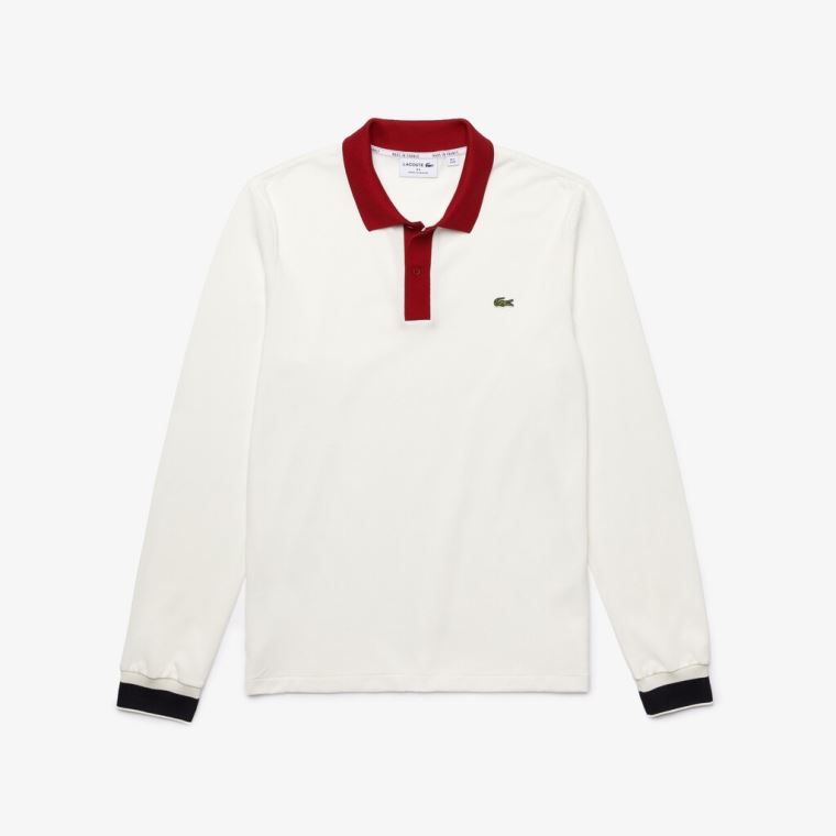 Lacoste Regular Fit Made in France Polo Shirt Bílé Tmavě Červené Tmavě Blankyt Blankyt | kdOdfOyp