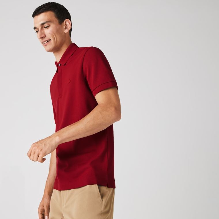 Lacoste Regular Fit Paris Polo Tmavě Červené | auGljGK6