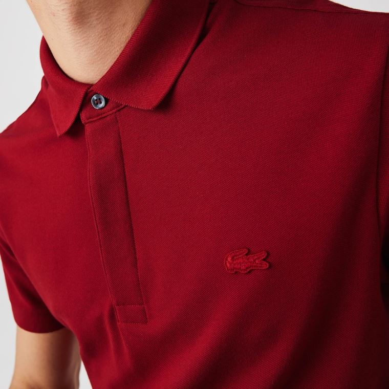 Lacoste Regular Fit Paris Polo Tmavě Červené | auGljGK6