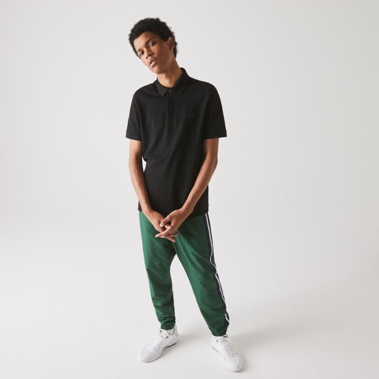 Lacoste Regular Fit Paris Polo Černé | XMBGpFKx