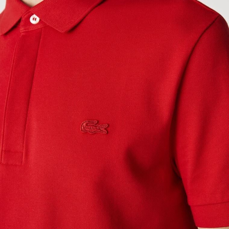 Lacoste Regular Fit Paris Polo Červené | zbtTVUaG