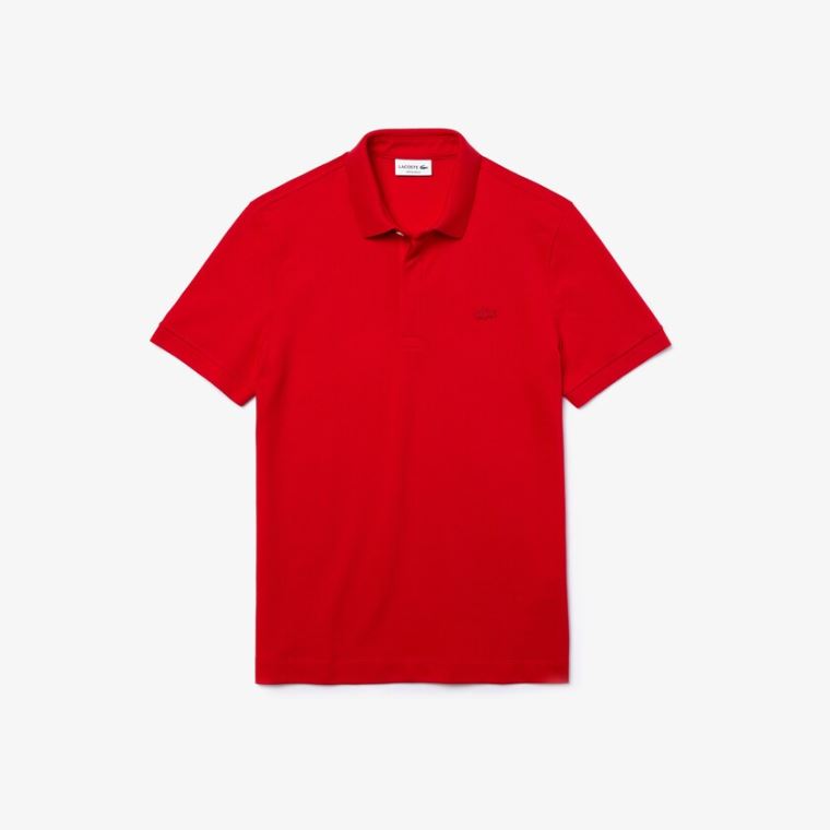 Lacoste Regular Fit Paris Polo Červené | zbtTVUaG