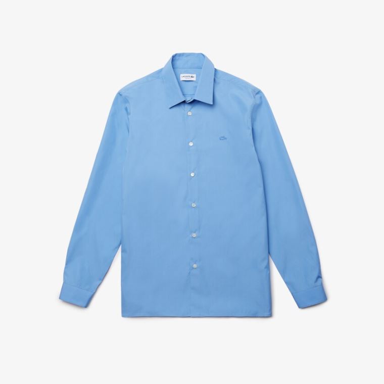 Lacoste Regular Fit Premium Bavlněné Poplin Shirt Světle Blankyt | rMCjJLFO