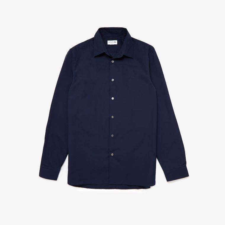 Lacoste Regular Fit Premium Bavlněné Poplin Shirt Tmavě Blankyt Blankyt | vlLDNmFZ