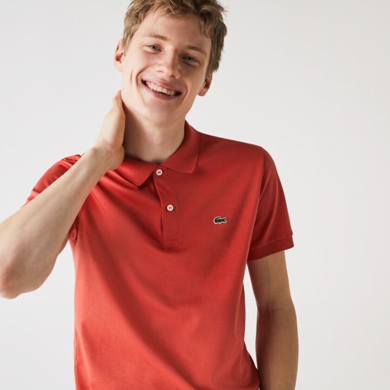 Lacoste Regular Fit Soft Bavlněné Polo Červené | JA1N1Q0w