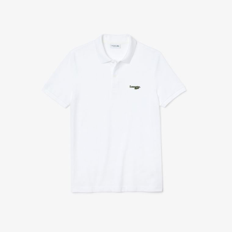 Lacoste Regular Fit Solid Bavlněné Piqué Polo With Badge Bílé | Qw5kPPv1