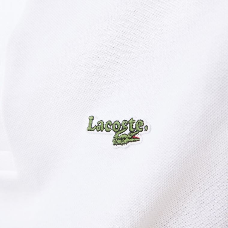 Lacoste Regular Fit Solid Bavlněné Piqué Polo With Badge Bílé | dceIElld