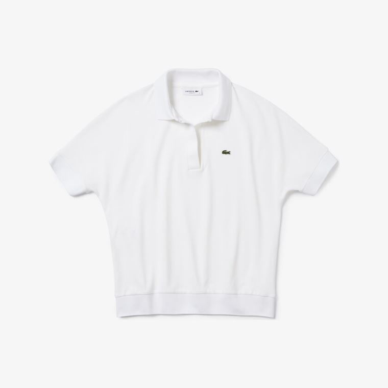 Lacoste Relaxed Piqué Polo Bílé | Drq31mJU