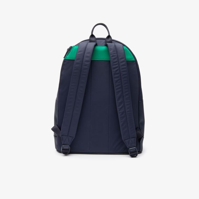 Lacoste Roland Garros Nylon Backpack Tmavě Blankyt Zelene | cjdUyDct