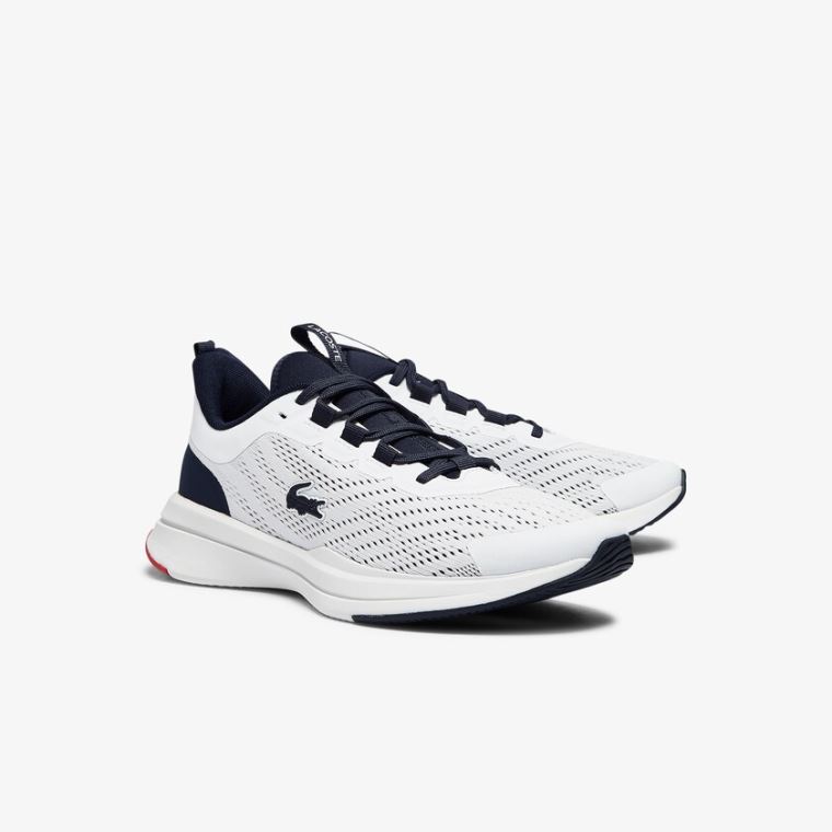 Lacoste Run Spin Textilní Sneakers Bílé Tmavě Blankyt | JyV88IKf