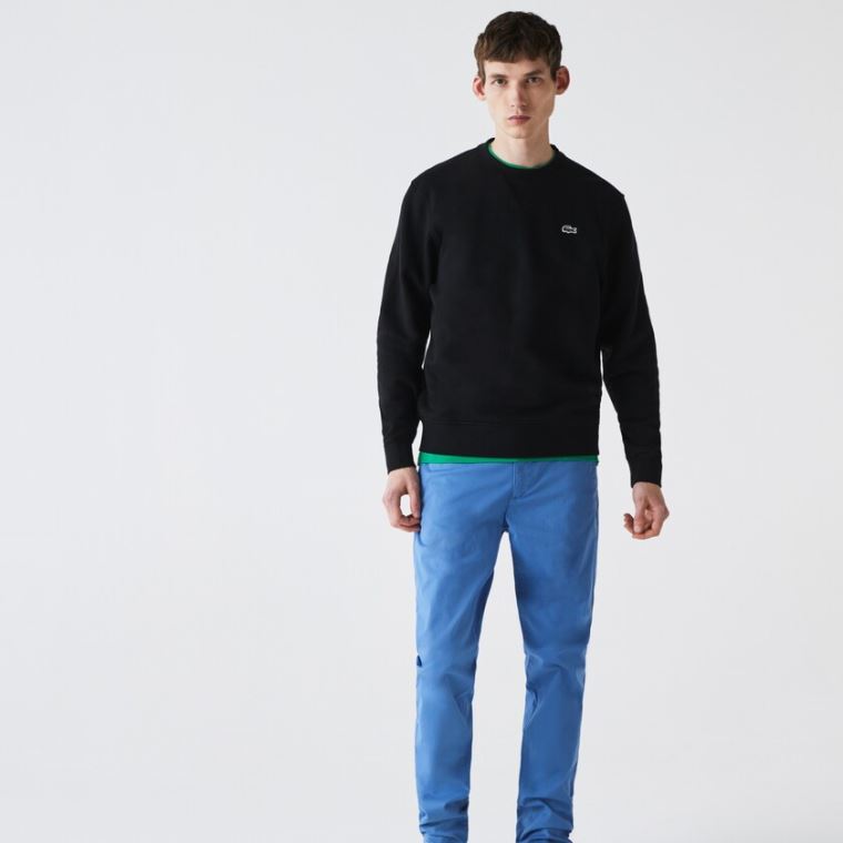 Lacoste SPORT Bavlněné Blend Fleece Sweatshirt Černé | s1cdweqX