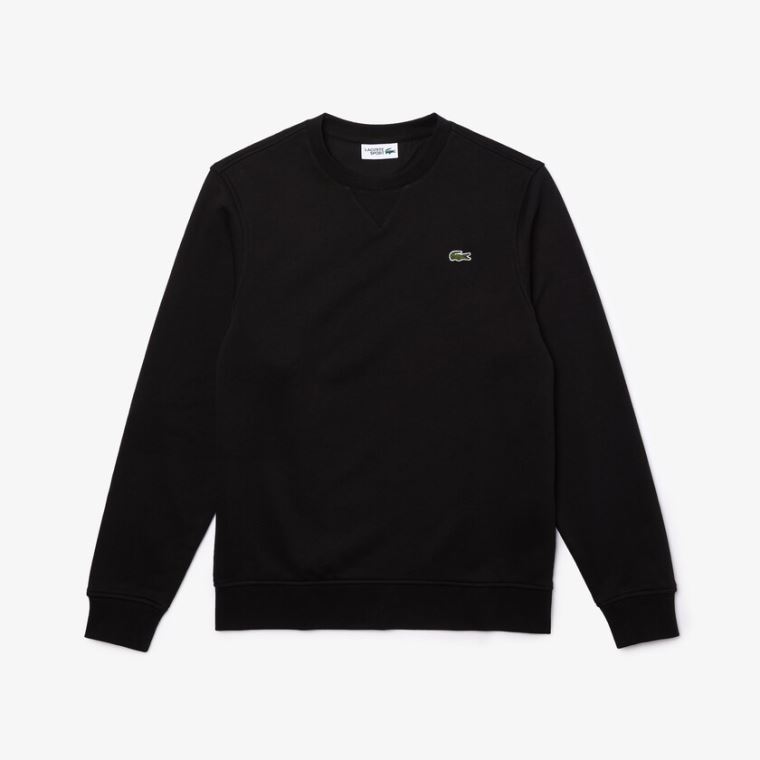 Lacoste SPORT Bavlněné Blend Fleece Sweatshirt Černé | s1cdweqX