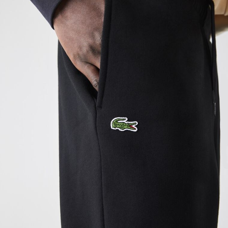 Lacoste SPORT Bavlněné Fleece Tenisové Sweatpants Černé | 4gROU7dv