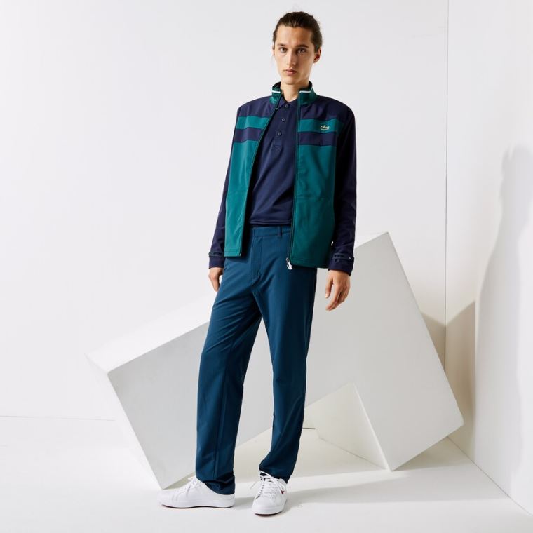 Lacoste SPORT Checkered Technical Golfové Pants Tmavě Blankyt Blankyt Zelene | oMBvXviU