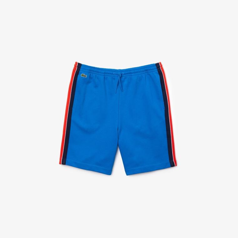 Lacoste SPORT Contrast Band Fleece Shorts Blankyt Žluté Červené Tmavě Blankyt Blankyt Bílé | ZmvxsWMb