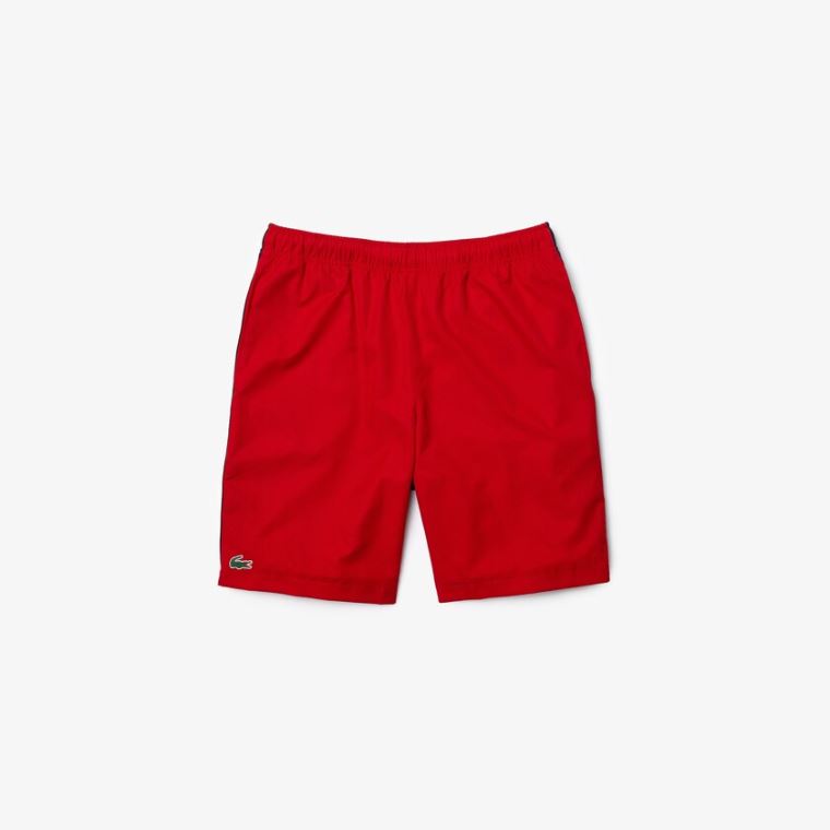 Lacoste SPORT Contrast Band Two-Tone Lehké Shorts Červené Blankyt | zizAm7CB