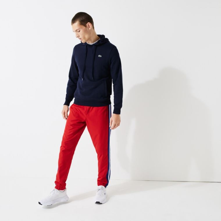 Lacoste SPORT Contrast Bands Lehké Tracksuit Pants Červené Blankyt Bílé | erStTjll