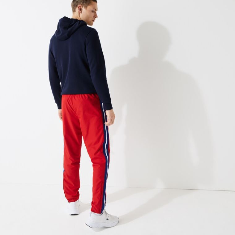 Lacoste SPORT Contrast Bands Lehké Tracksuit Pants Červené Blankyt Bílé | erStTjll